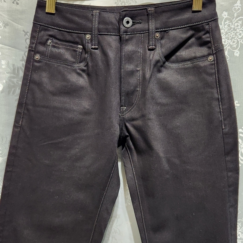 NWOT G-Star RAW 3301 Slim Black Button-up Youth Jeans (W24xL30) - Picture 3 of 16